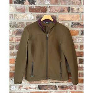Ibex Olive Green Peak ClimaWool Soft Shell Jacket, M